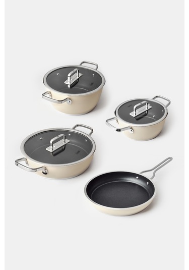 Fin 7 Parça Tencere Set Beyaz