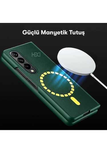 Samsung Galaxy Z Fold 3 Kılıf Hbc-156 Forum Magneticsafe Kapak - Kahverengi