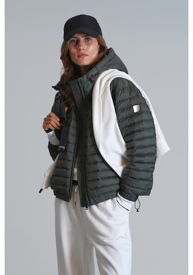 Lufian Kadın Elen Kaz Tüyü Mont 122120029 Yeşil Yeşil