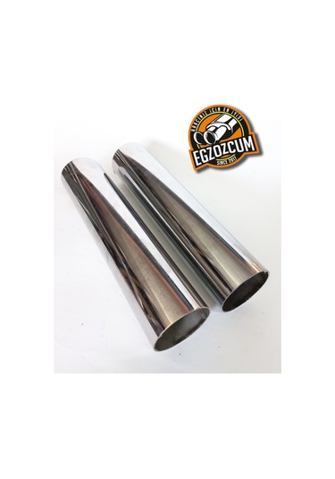60 Mm. Düz Nikelaj Varex Egzoz Eksoz Çıkış Borusu