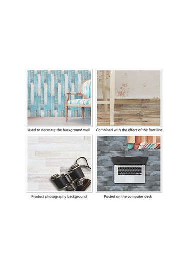 Tongxida Pvc Ahşap Desenli Duvar Çıkartmaları, Su Geçirmez Ahşap Tahta, Oturma Odası Zemin Çıkartmaları Mat Stil Mbt004 Diğer