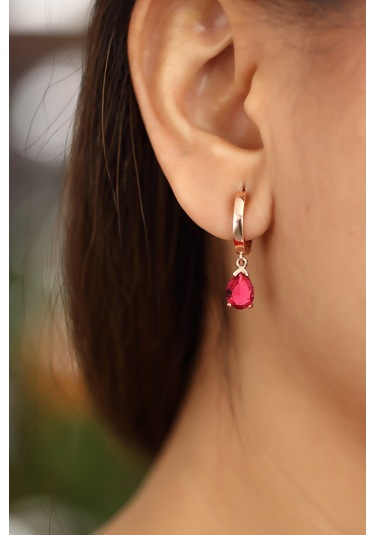 Azuris 925 Ayar Gümüş Damla Taş Küpe N11.15291