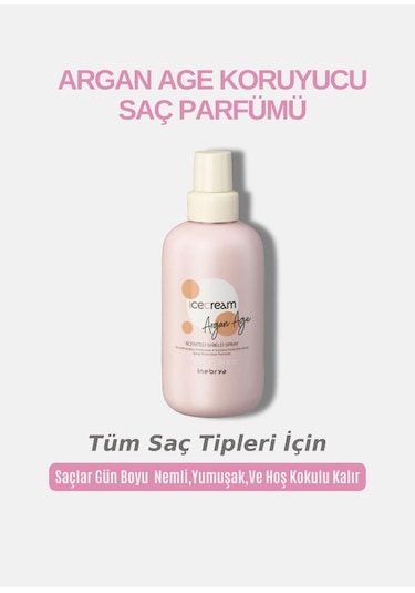 Inebrya Ice Cream Argan Age Scented Shield Spray - Argan Age Koruyucu Sac Parfumu 100 Ml