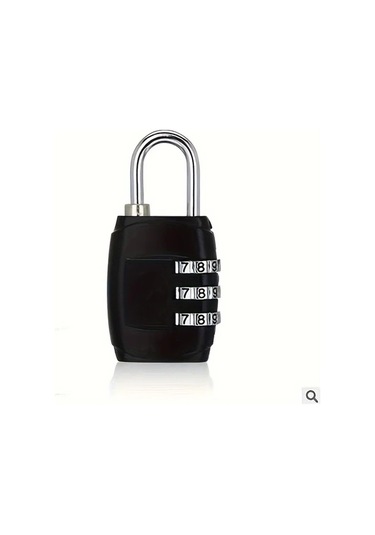 Tongdashop Siyah 3 Haneli Ayarlanabilir Sifreli Kilit Vernikli Dosya Dolabı Seyahat Sırt Çantası