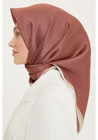 Armine Sura İpek Eşarp 8733d-07 Nostalji Kahverengi