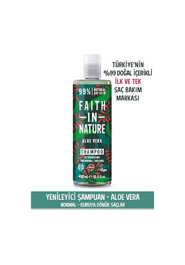 Faith in Nature %99 Doğal Yenileyici Şampuan Aloe Vera Normal & Kuruya Dönük Saçlar İçin 400 ML