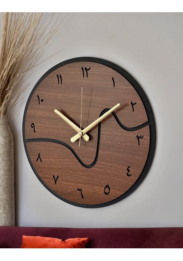 Modern Ahşap Duvar Saati Sağlam Çok Şık Ve Birarada..no:46 Çok Rekli