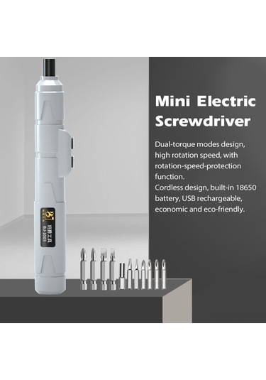 Singree "usb Şarjlı Kablosuz Mini Elektrikli Tornavida - Çift Tork Modlu, Hızlı Ve Pratik"