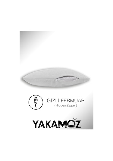 Beyaz Renk Kırlent , Yastık Kılıfı Kadife Görünümlü Velvet Touch Serisi Beyaz