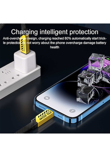 Wk Wdc-190a Mech Serisi 6a Usb Usb-c / Tip-c Hızlı Şarj Veri Kablosu, Uzunluk: 1m Sarı