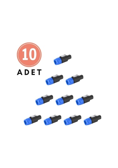 Spekon Erkek Fiş-4 Pin Jak Konnektör Kaliteli-10 Adet