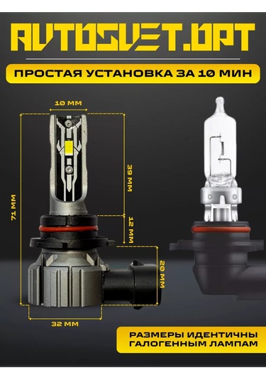 Avtosvet Opt Araçlar İçin Led Lambalar E2 Hb3 9005 Led 172932726