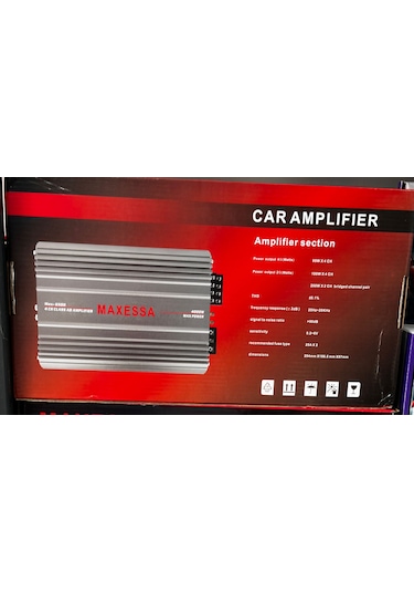 Max-6500 4 Kanal Oto Amfi 4000w, Class Ab, 65wx4 4ω, 100wx4 2ω
