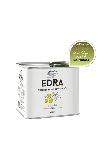 Korudağ Zeytin Çiftliği Edra Filtreli Erken Hasat Soğuk Sıkım Sızma Zeytinyağı İlk Hasat 2 L