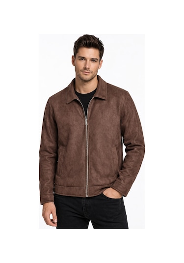 Dynamo Erkek Siyah Regular Fit Mevsimlik Süet Spor Mont Bgl-st05013 Kahverengi