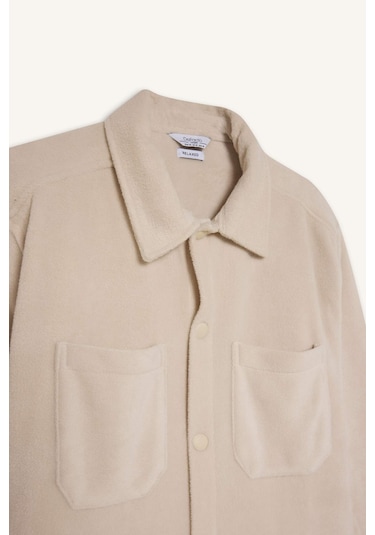 DeFacto Relax Fit Polar Uzun Kollu Gömlek A4782AX24WNBG721 Bej