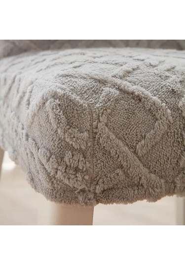 Geekyou 52x45 Cm Gri Poliester Sandalye Kılıfı - Dayanıklı, Yıkama Kolay, Ev Dekoru İçin Stili Ve Korumayı Birleştirir Gri