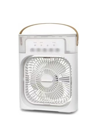 Taşınabilir Fan Nemlendirici Led Gece Lambası 3'ü 1 Arada Klima Büyük Yeşil