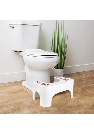 Klozet Taburesi, 44 X 21 X 31 Cm, Beyaz Siyah