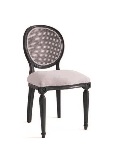 Madalyon Hazeranlı Ahşap Klasik Sandalye Siyah