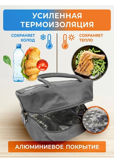 Cofra 5 Litrelik Yiyecek Saklama İçin Termal Çanta Soğutucu 303258501 Gri