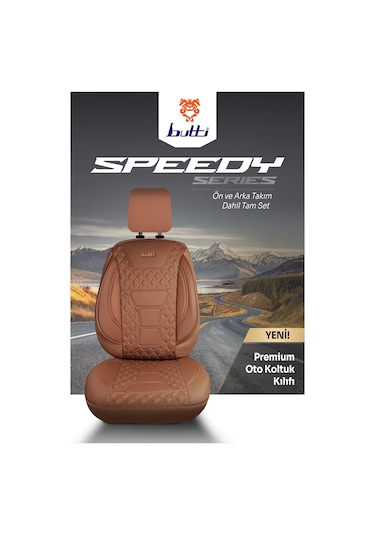Taba - Taba Buttı Speedy Serisi Premium Oto Koltuk Kılıfı Ortopedik Destekli, Ön Arka Tam Set, Aırbag Uyumlu