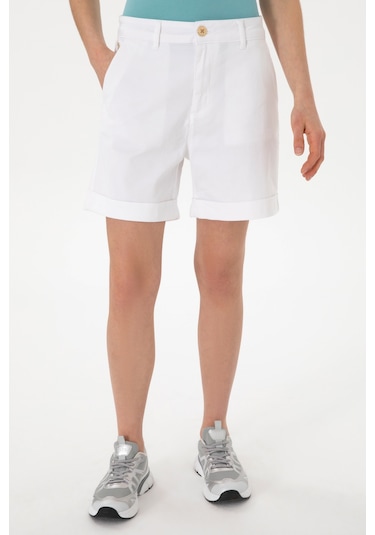 U.s. Polo Assn. Kadın Beyaz Şort / Bermuda 50309125-vr013 Beyaz