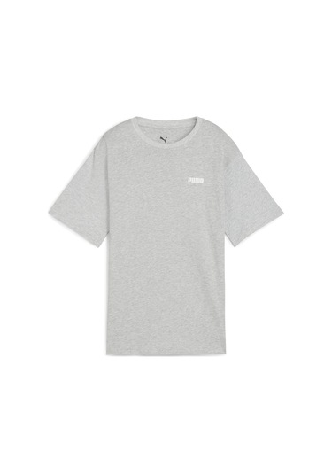 Puma Essentıals Small Logo Kadın Geniş Kesim Tişört 688310 04 Gri