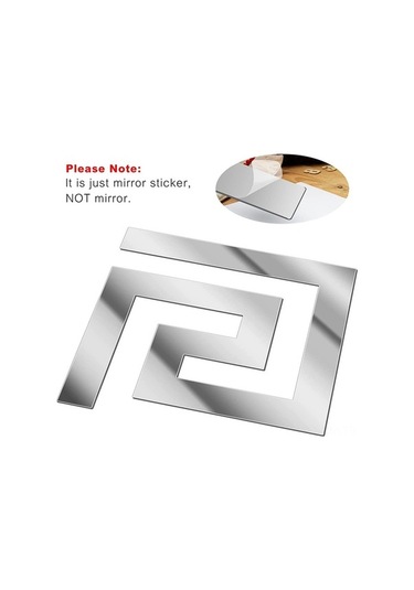 Opulentliving Akrikik Ayna Duvar Çıkartmaları: Uv Baskılı, Mat, Gümüş/altın Renkli, 30 Adet