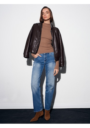 Dilvin 31433 Dik Yaka Top - Vizon