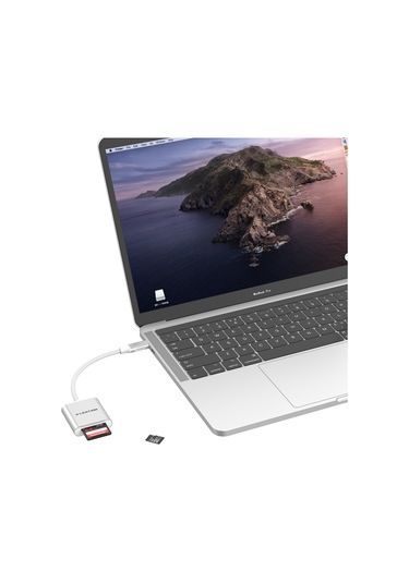 Lention SD / Micro Çift SD Kart Eşzamanlı Okuyucu Adaptörü  - Gümüş