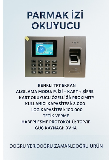 Parmak izi okuyucu Kartlı Personel -web Giriş Çıkış Programı