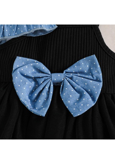 Çocuk Giyim Kız Bahar Ve Yaz Seti Halter Eklemeli Örgü Etek + Kız Üst Baskılı Noktalı Şal Etek 2 Adet Pembe