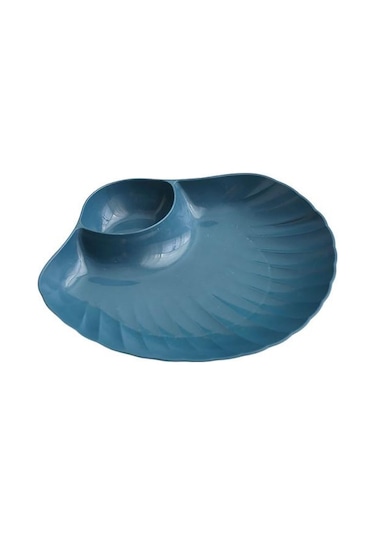 Mavi Kurutulmuş Meyve Tabağı Anti-damla Kabuk Şekli İstiflenebilir Kırılmaz Zarif Paket Gıda Düz Renk Gıda Sınıfı Malzemeleri