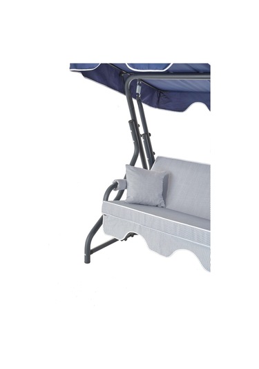 Ruta 3 Kişilik Sabit Bahçe Balkon Teras Salıncağı - Lacivert Çizg Lacivert