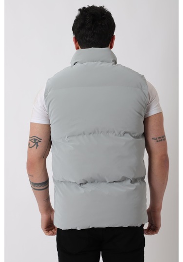 Dik Yaka Demir Fermuarlı Nova Yelek Vks 60325 Siyah