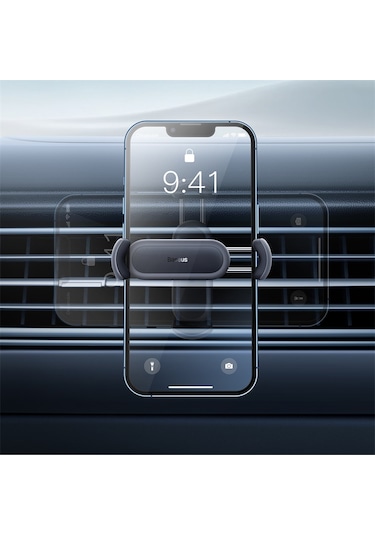 Baseus Steel Can 2 Air Araç Telefon Tutucu Siyah