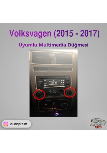 Volkswagen 2015 2017 Uyumlu Multımedya Düğmesi Multimedya Düğmesi