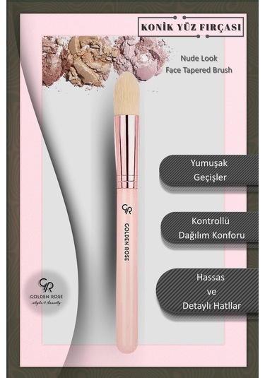 Golden Rose Face Tapered Brush Nude