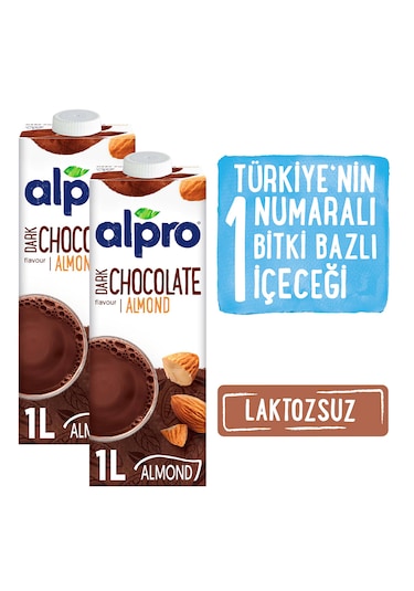 Alpro Bitter Çikolata Badem İçeceği 2 x 1 L