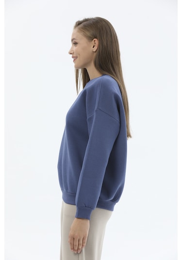Kadın Sweatshirt 2424bs130836 Indıgo