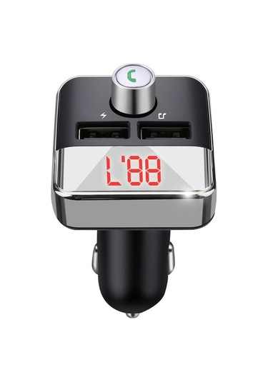 Springsun Bt5.0 Oto Fm Transmitter, İkili Usb Şarj Cihazı, El-işsiz Arama Desteği, Mp3 Çalar, Gürültüsüz Ses Kalitesi, Gümüş