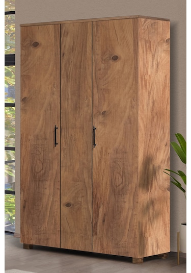 Ranza, Aura Yavrulu Ranza 3 Kapaklı Dolap - Ceviz 90 X 190 CM