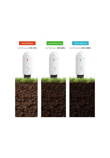 Ranyeek Bitki Toprak Nem Ölçer, Akıllı Bahçe Araçları, Anlık Nem Tespiti, Isıklı Gösterge Işımları, Pil Dahil Değil
