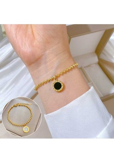 Dancemonkey Titanyum Çelik Hip Hop Bilezik Altın Moda Elegant Temperament Basit Bilezik-gsl30 Altın