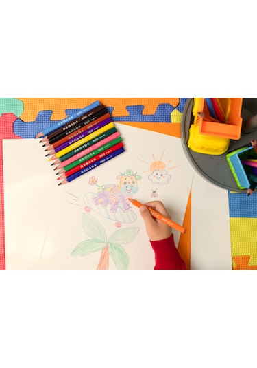 Bic Kids Evolution Üçgen Jumbo Kuru Boya Kalemi 12 Renk