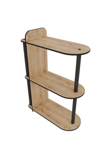 Dekoratif Yan Sehpa Meşe Meşe