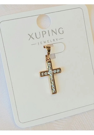 Xuping Kristal Taşlı Haç Kolye 429459231 Altın Rengi
