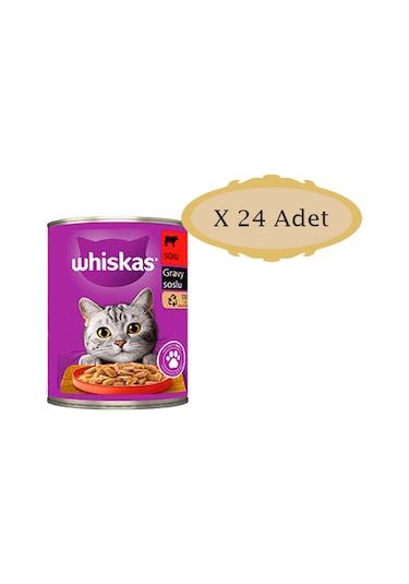 Whiskas Biftekli Kedi Konservesi 24 x 400 G