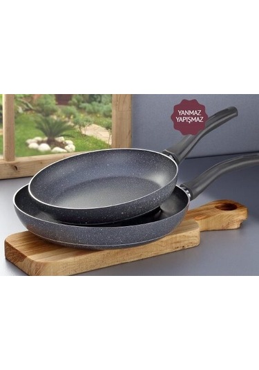 Granit Efektli 2 Li Tava Seti 24 Ve 28 Cm